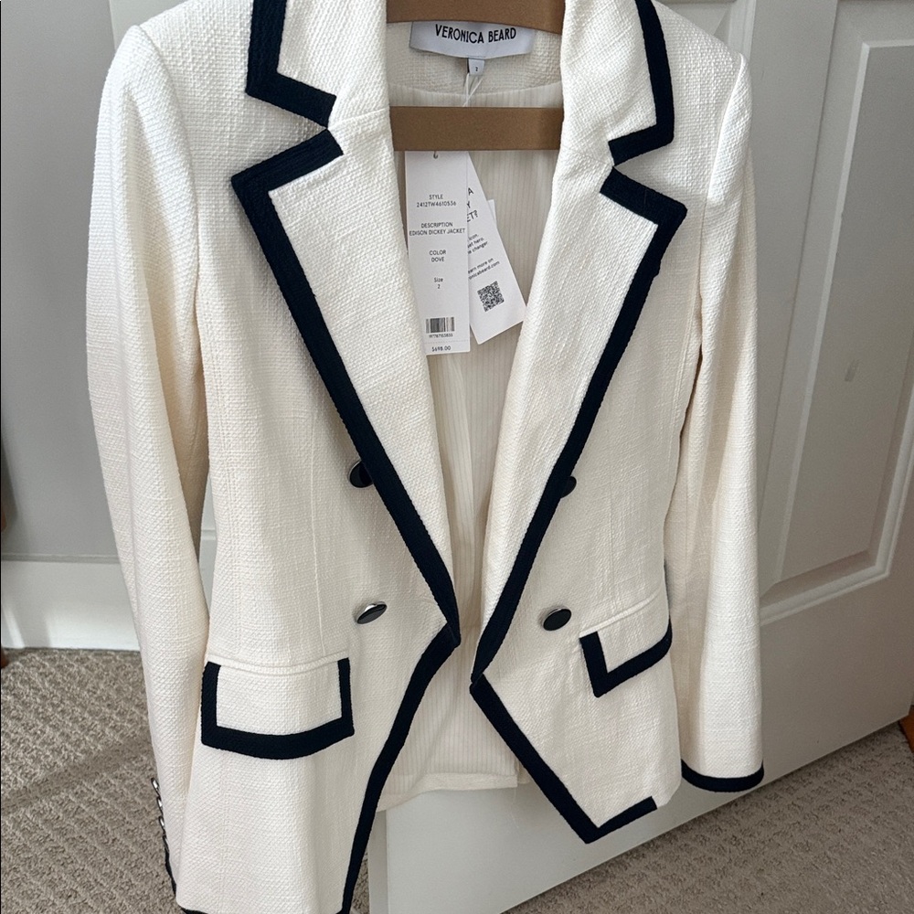 Veronica Beard ivory and navy Women's Blazer